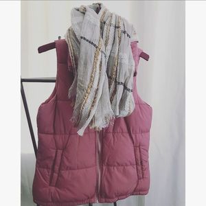 Rose pink old navy cozy PUFFER vest!